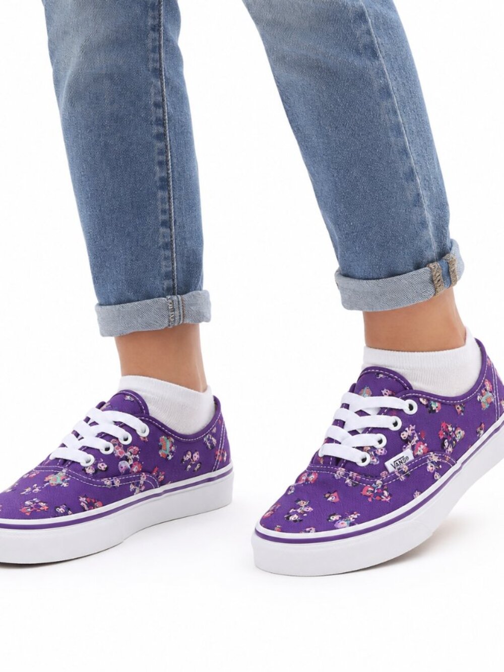 Vans x KPop Demon Hunters Authentic Purple Sneakers Youth Size 5 Limited Edition